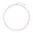 Personalized Name Necklace with Mother of Pearl Letter Beads for Girls - Glaxias