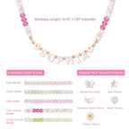 Personalized Name Necklace with Mother of Pearl Letter Beads for Girls - Glaxias