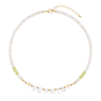 Personalized Name Necklace with Mother of Pearl Letter Beads for Girls - Glaxias