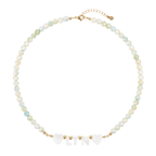Personalized Name Necklace with Mother of Pearl Letter Beads for Girls - Glaxias