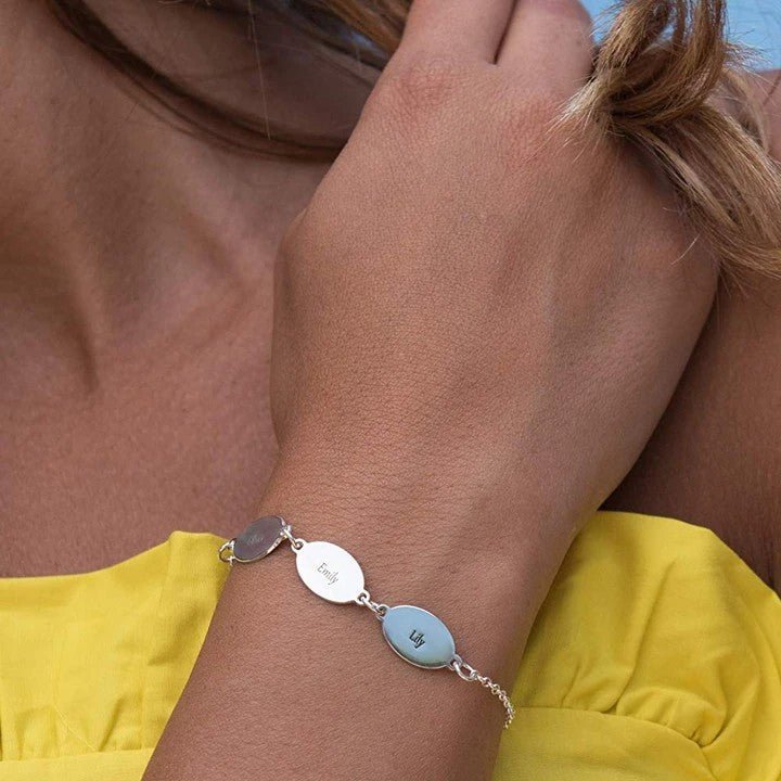 Personalized Name Oval Bracelet - Glaxias
