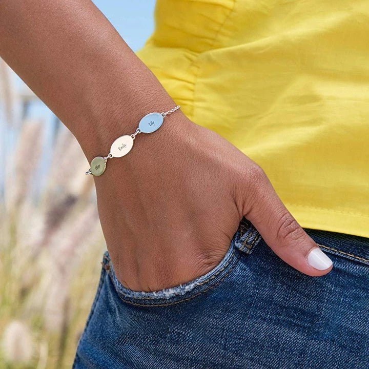 Personalized Name Oval Bracelet - Glaxias