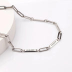 Personalized Name Paperclip Bracelet - Glaxias