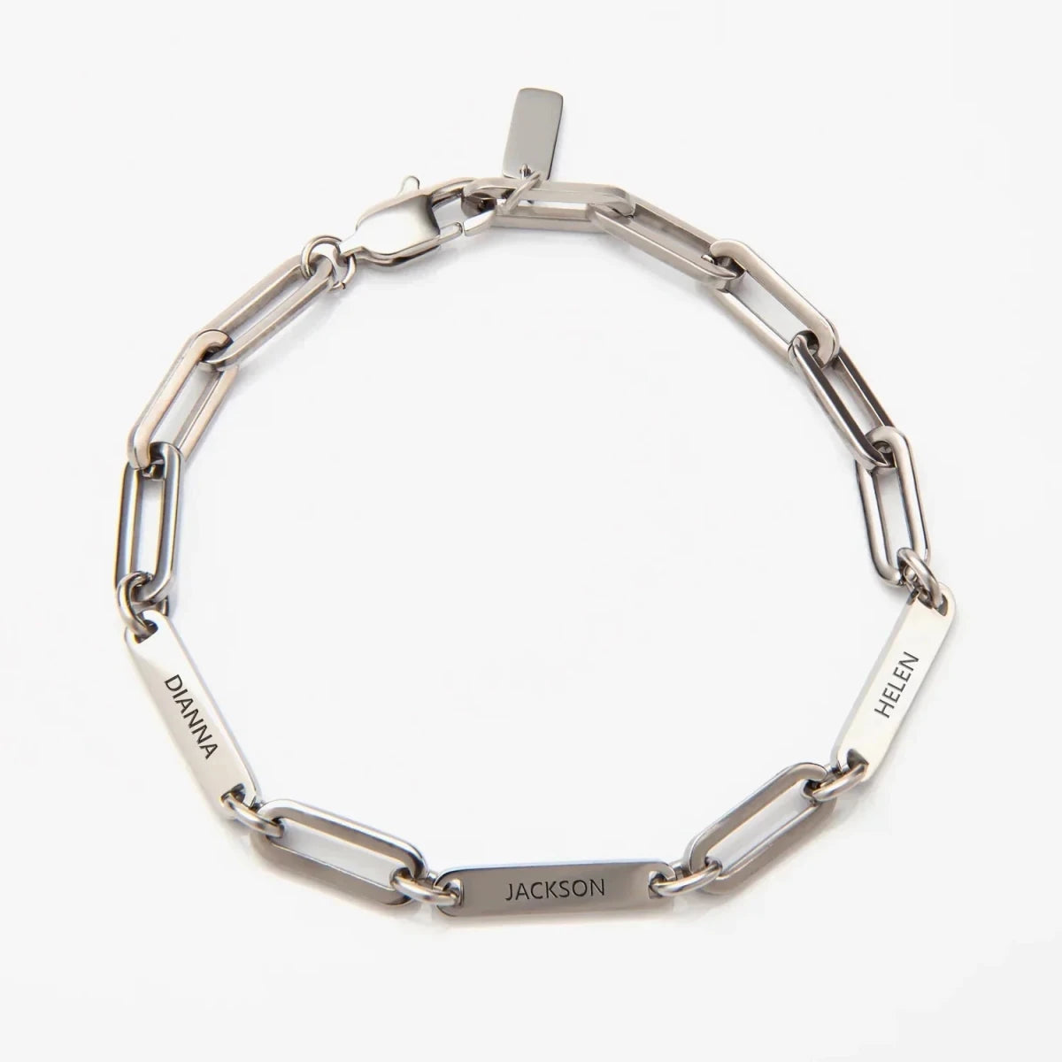 Personalized Name Paperclip Bracelet - Glaxias