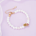 Personalized Pearl Bracelet for Girls with Birthstone and Initial Charm - Glaxias