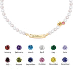 Personalized Pearl Necklace for Girls ¨C Name, Initial, Birthstone - Glaxias