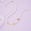 Personalized Pearl Necklace for Girls ¨C Name, Initial, Birthstone - Glaxias