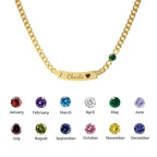 Personalized Pet Name and Birthstone Necklace - Glaxias