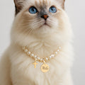 Personalized Pet Name Cross and Pearl Necklace - Glaxias