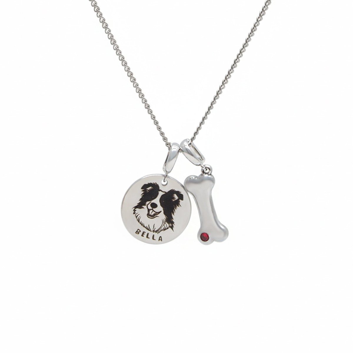 Personalized Pet Photo Name & Birthstone Necklace - Glaxias