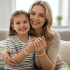 Personalized Rainbow Cord Baby Name Bracelet with Cute Icon - Glaxias