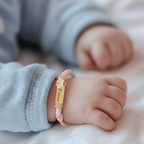 Personalized Rainbow Cord Baby Name Bracelet with Cute Icon - Glaxias
