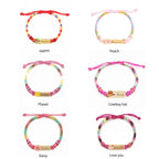 Personalized Rainbow Cord Baby Name Bracelet with Cute Icon - Glaxias