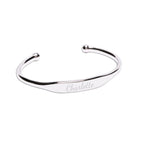 Personalized Sterling Silver Children's Bangle Bracelet - Glaxias