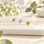 Personalized Tiny Heart Baby Initial Bracelet - Glaxias