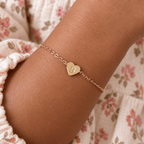 Personalized Tiny Heart Baby Initial Bracelet - Glaxias