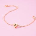 Personalized Tiny Heart Baby Initial Bracelet - Glaxias