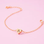 Personalized Tiny Heart Baby Initial Bracelet - Glaxias