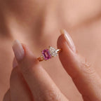 Personalized Toi Et Moi Birthstone Ring for Couples - Glaxias