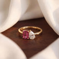 Personalized Toi Et Moi Birthstone Ring for Couples - Glaxias