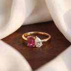 Personalized Toi Et Moi Birthstone Ring for Couples - Glaxias