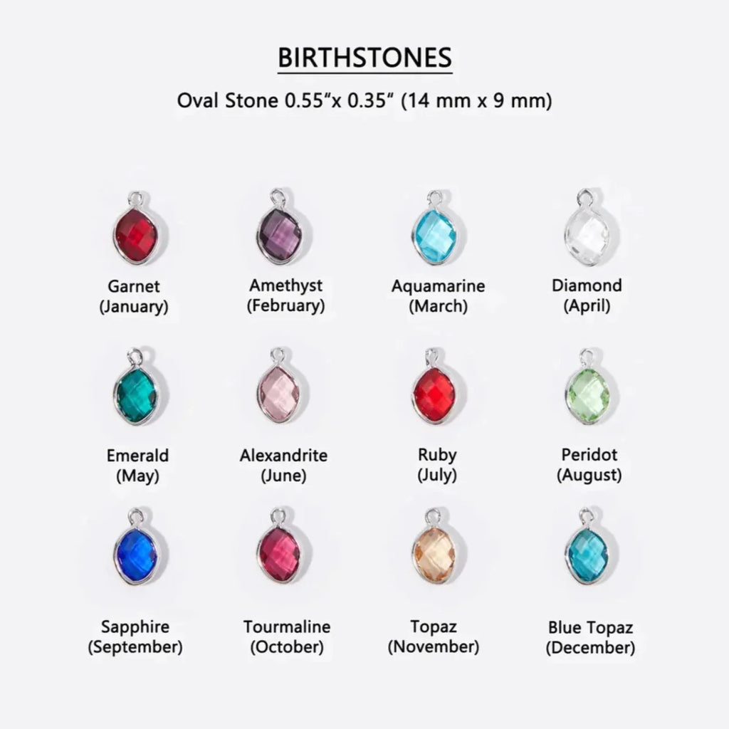 Pesonalized Family Birthstone and Initial Bangle - Glaxias