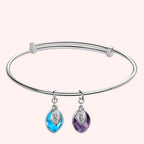 Pesonalized Family Birthstone and Initial Bangle - Glaxias