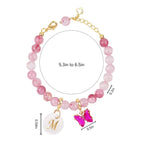 Pesonalized Girls Initial and Birthstone Gemstone Bracelet - Glaxias