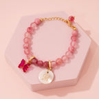Pesonalized Girls Initial and Birthstone Gemstone Bracelet - Glaxias