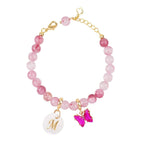Pesonalized Girls Initial and Birthstone Gemstone Bracelet - Glaxias