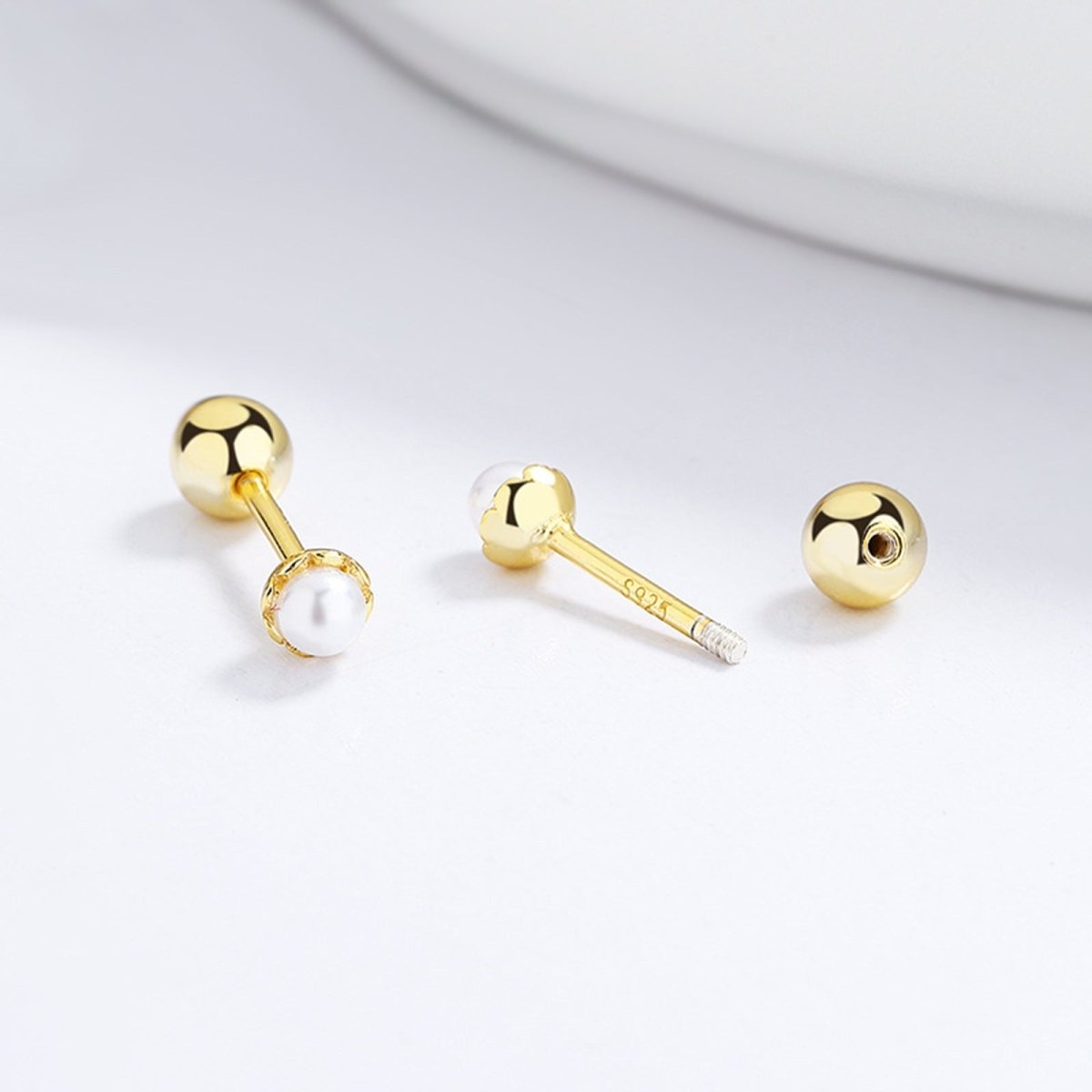 Petite Radiance Pearl Girls Stud Earrings - Glaxias