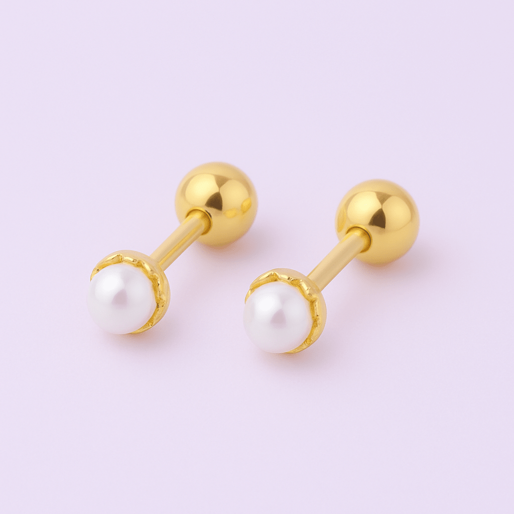 Petite Radiance Pearl Girls Stud Earrings - Glaxias