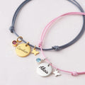 Rope Braided Round Name Birthstone Bracelet - Glaxias