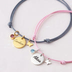 Rope Braided Round Name Birthstone Bracelet - Glaxias