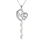 S925 Persenalized Mother's Day Necklace with Feet - Glaxias