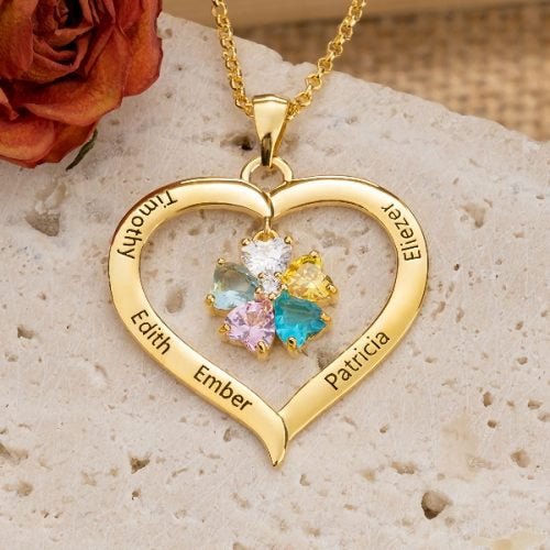 S925 Personalized Mother's Day Heart Necklace - Glaxias