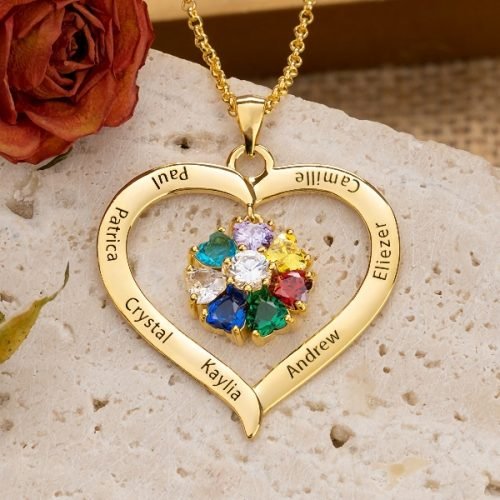 S925 Personalized Mother's Day Heart Necklace - Glaxias
