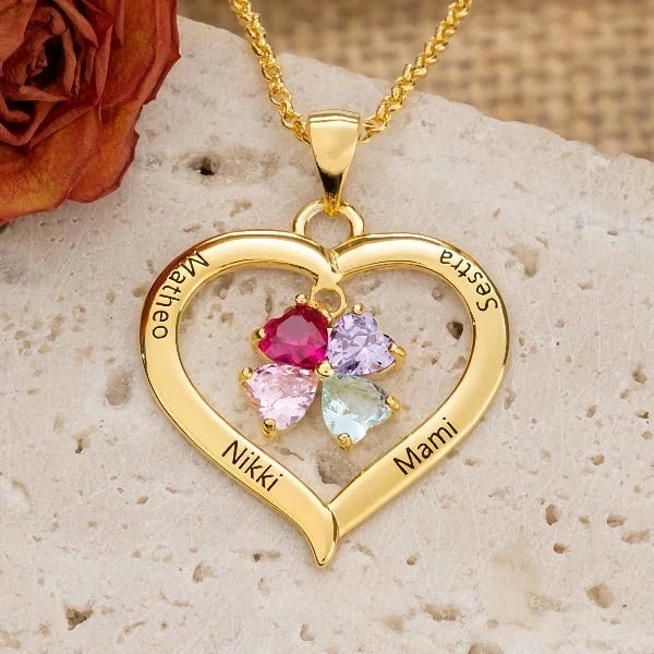 S925 Personalized Mother's Day Heart Necklace - Glaxias