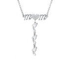 S925 Personalized Mother's Day Necklace With Baby Feet - Glaxias