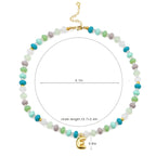 Soft Green Girls Personalized Puffy Letter Pendant Necklace - Glaxias