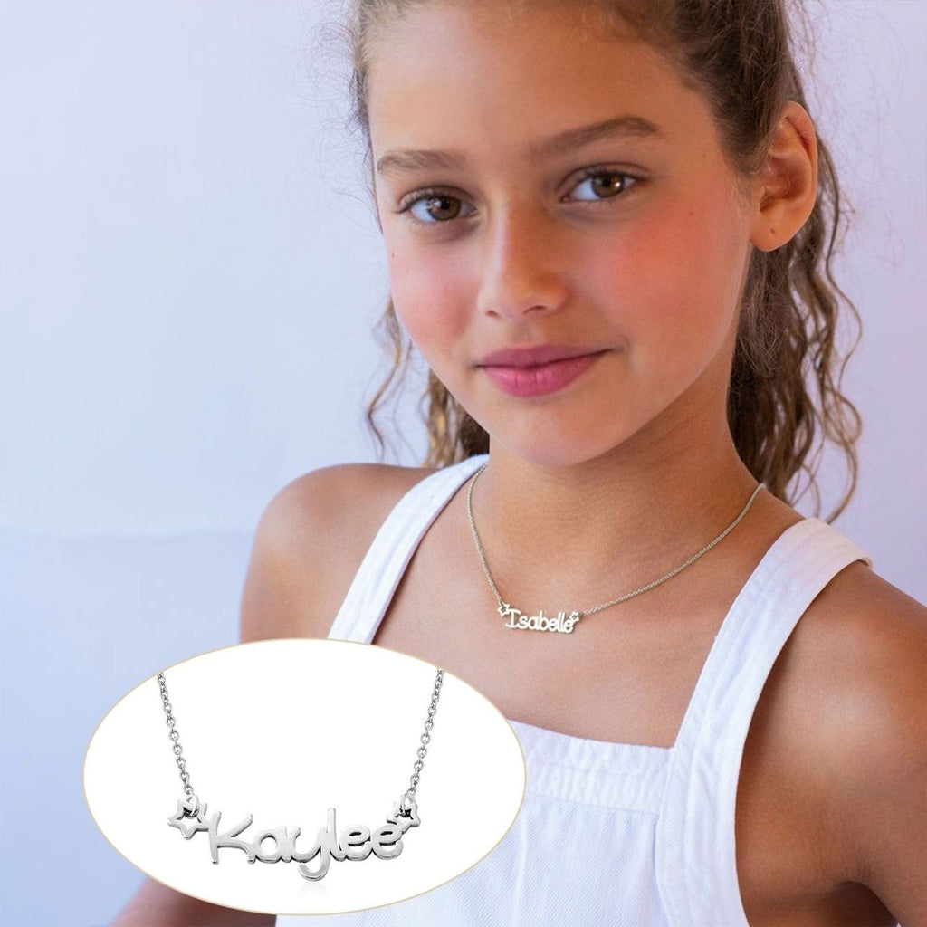 Star Childrens Name Necklace - Glaxias