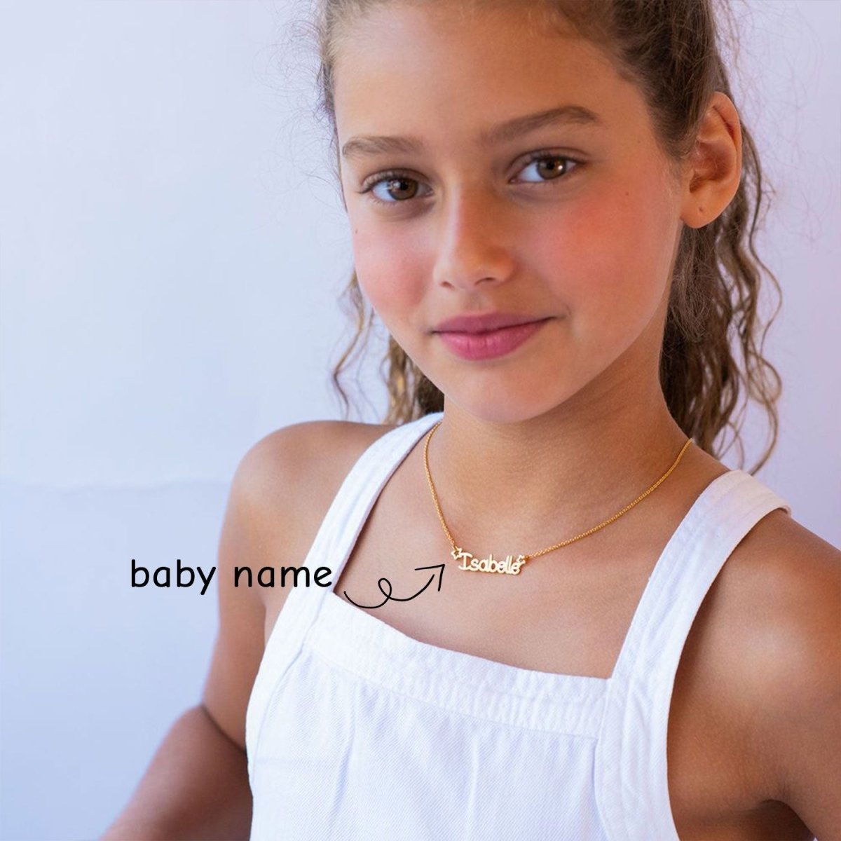 Star Childrens Name Necklace - Glaxias