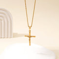 Sterling Silver Cross Kids Necklace - Glaxias