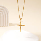 Sterling Silver Cross Kids Necklace - Glaxias
