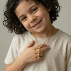 Sterling Silver Cross Kids Necklace - Glaxias