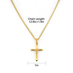 Sterling Silver Cross Kids Necklace - Glaxias