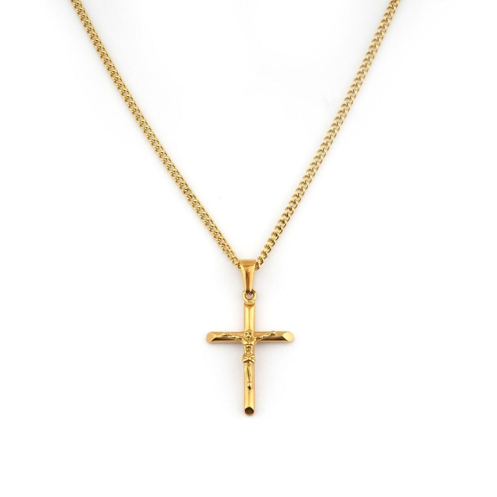 Sterling Silver Cross Kids Necklace - Glaxias