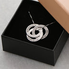 Sterling Silver Engraved Name Russian Ring Necklace - Glaxias
