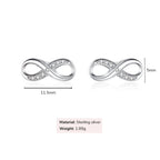 Sterling Silver Infinity Girls Stud Earrings - Glaxias