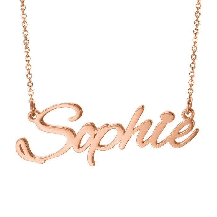 Sterling Silver Personalized Name Necklace - Glaxias